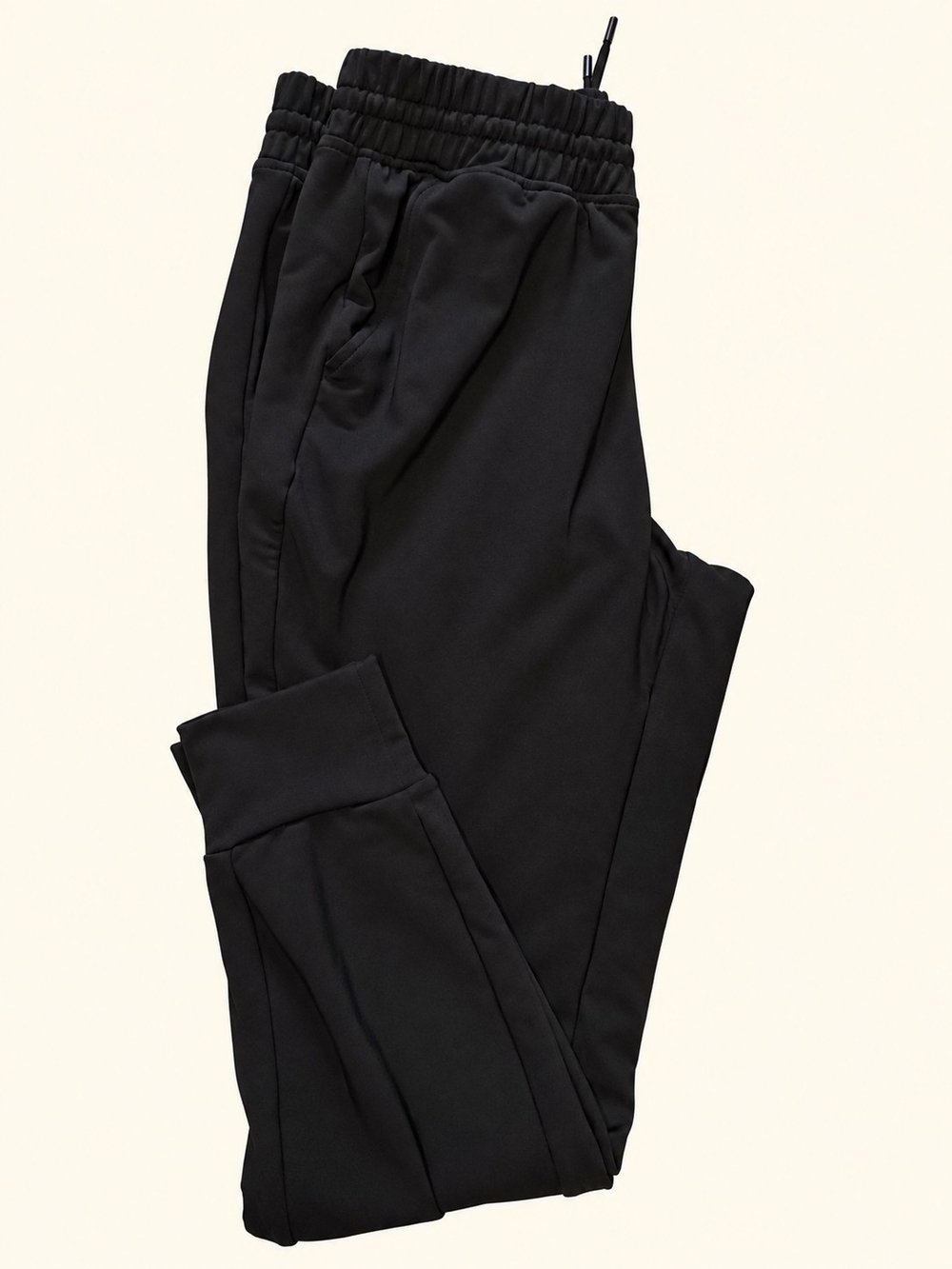 Women's Black Drawstring Jogger Pants